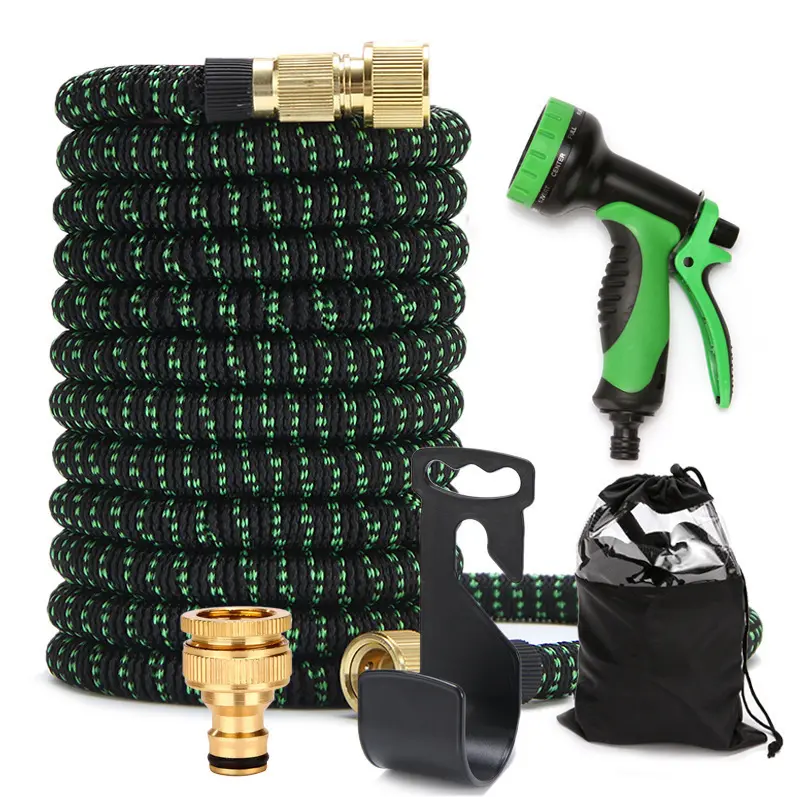 Garden plastic water hose, magic expandable/contractible hose, soft hose for gardening, garden sprinkler, high-pressure car wash gun