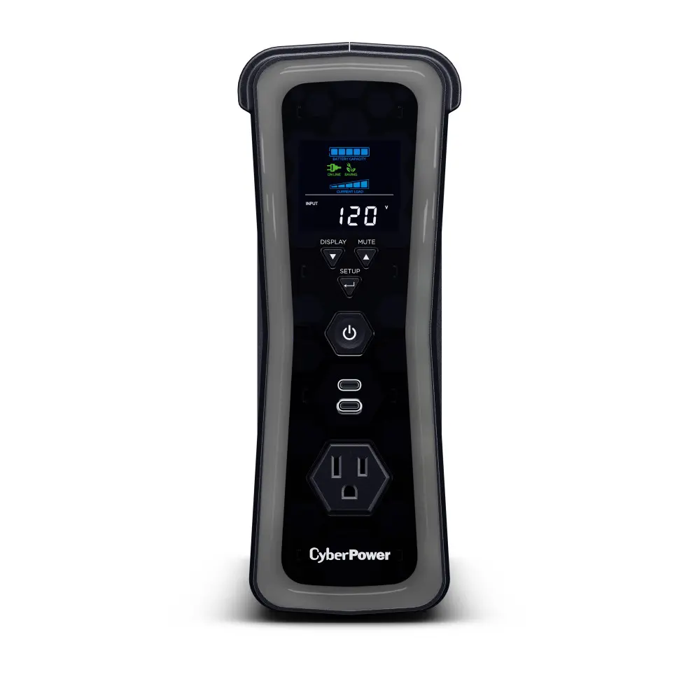 CyberPower GX150C2 Gaming UPS Battery Backup and Surge Protector, 1500VA/900W, RGB Lighting, 13 Outlets, USB‑C & USB‑A Charging, UL Certified