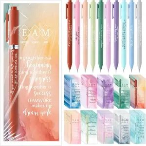 30 Set Inspirational  Bulk Inspiring Quote Bookmarks with Motivational Pens Team Building Gifts for graduation Employees Appreciation Women Staff Volunteers(Team)