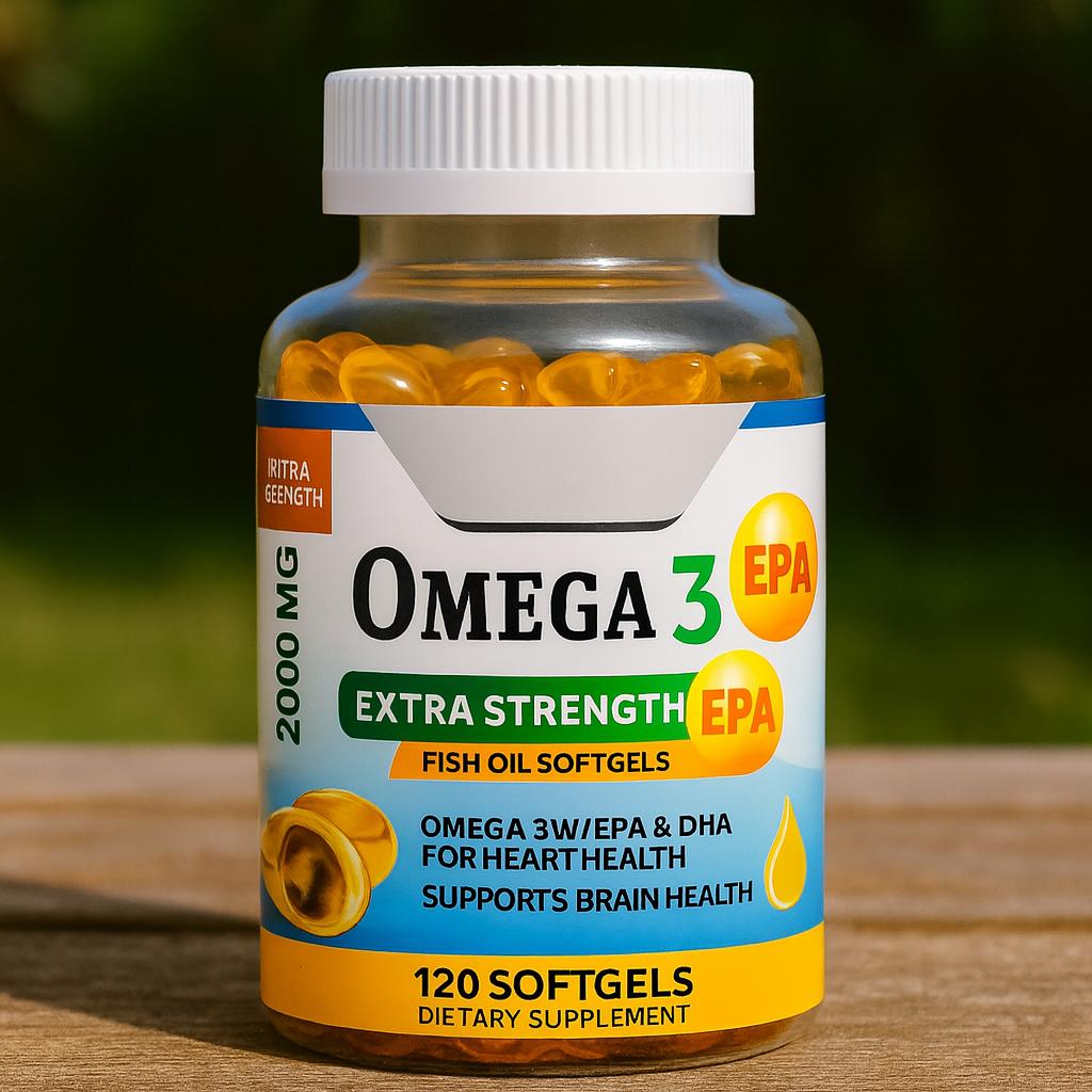Omega-3 Fish Oil 2000mg Extra Strength EPA & DHA 120 Softgels
