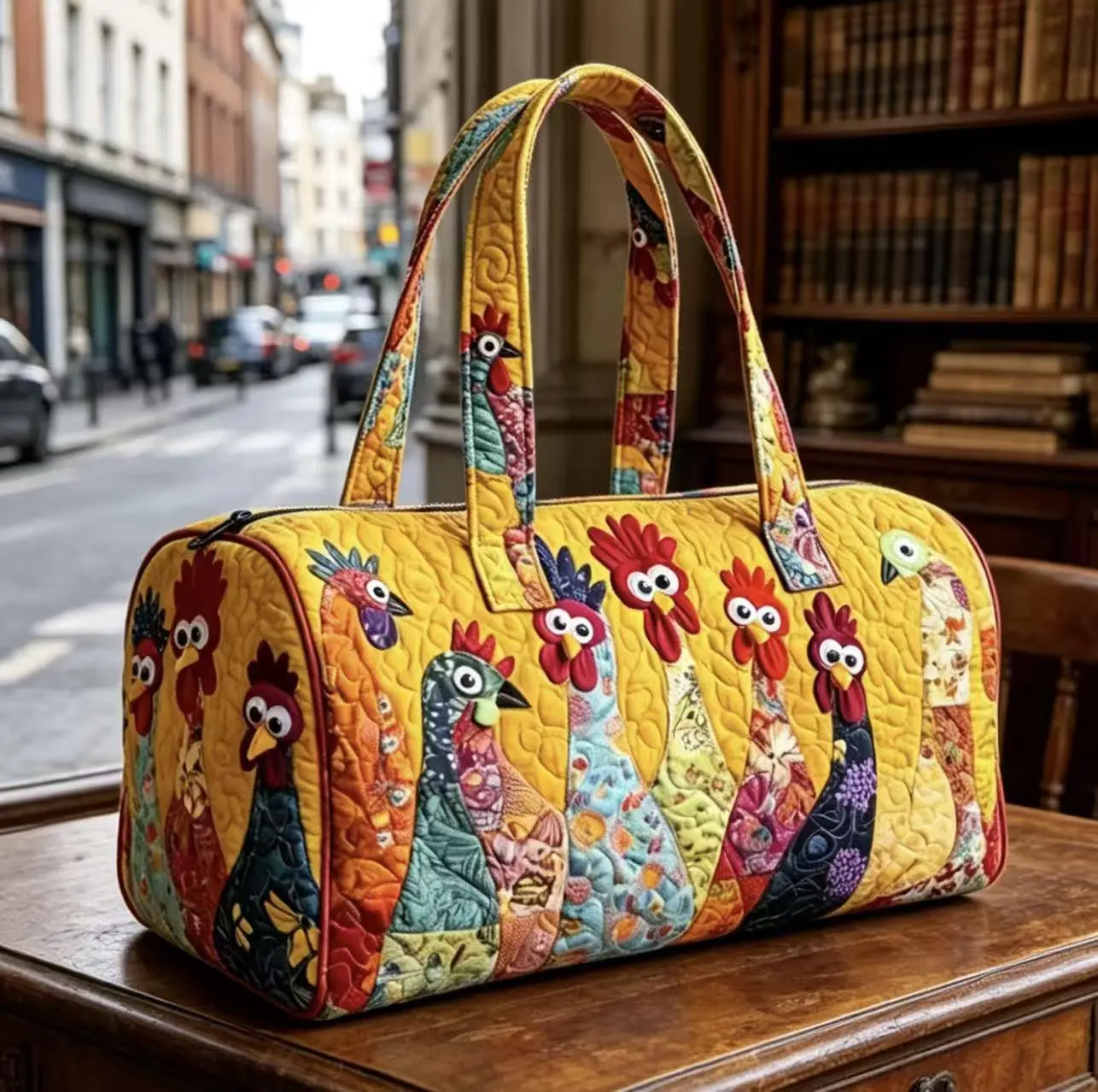 Obsessed With This Whimsical Quilted Chicken Travel Bag Stop Scrolling! This Funky Chicken Duffle Is a Must-Have The Viral Chicken Quilted Bag You Need for Your Next Trip Funky Chicken Bag