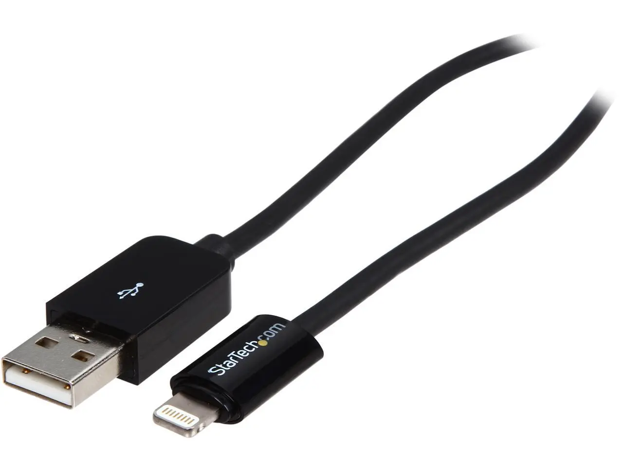 StarTech.com USBLT1MB Black 1m (3ft) Black Apple 8-pin Lightning Connector to USB Cable for iPhone / iPod / iPad