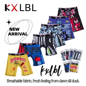 KXLBL Men's Boxer Brief 6-Pack Bundle - Multicolor, Soft, Stretchy, Breathable Poly Blend Fabric, Standard Length 7 Inch Inseam, Casual & Stylish Underwear Set Menswear Socks