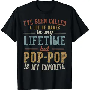 Short Sleeve Tee Pop-Pop Is My Favorite Name - Father's Day Pop-Pop T-Shirt