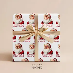 Trump Christmas Wrapping Paper Roll Santa Wrapping Paper Christmas Gift Wrap Funny Christmas Trump Gift Republican Holiday Gift Wrap Trump wrapping paper president donald gift wrap