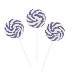 1 3/4" Bright Purple Swirl Grape Lollipops - 24 Pc.