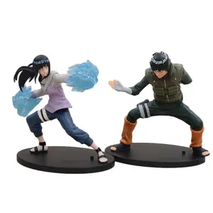Naruto Anime Figure Rock Lee & Hyuuga Hinata Roubu Double Lion Fist Fighting PVC Collection Figures Perfect Gift for Collectors Collectible Figurines Collectible Items