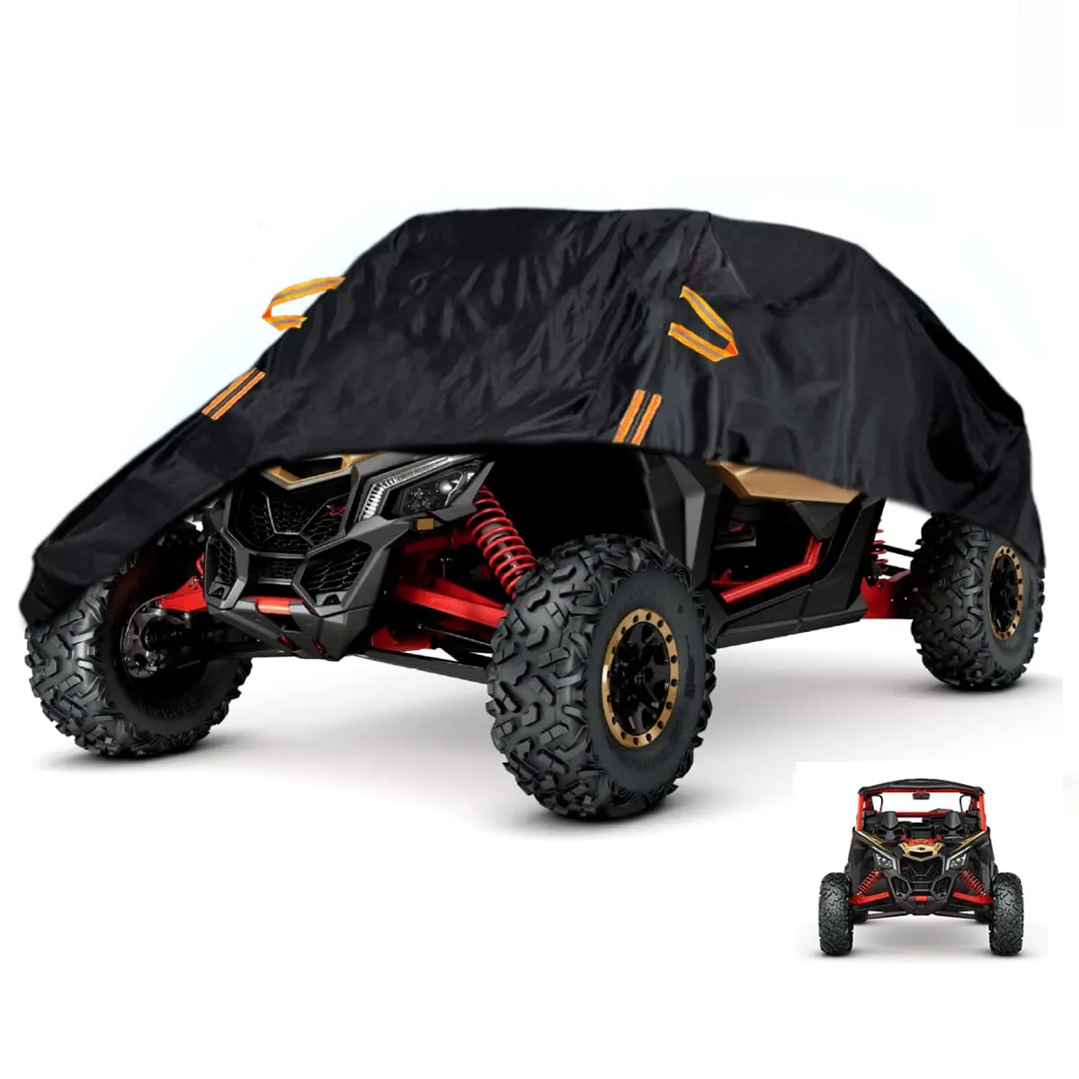 Waterproof Heavy-Duty Oxford Cloth UTV Cover for 2-3 Seater Can-Am Maverick X3, XMR, XRC, MR, R/X DS, RS, RC, Turbo R, 900 HO & Polaris RZR/XP Turbo S - All Weather Protection