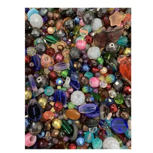 Half Pound Assorted Glass Beads for Jewelry Making – 4-18mm Colorful Crystal Bulk Mix for DIY Crafts, Lampwork, Bracelet & Necklace Design, Art Projects & Decoration