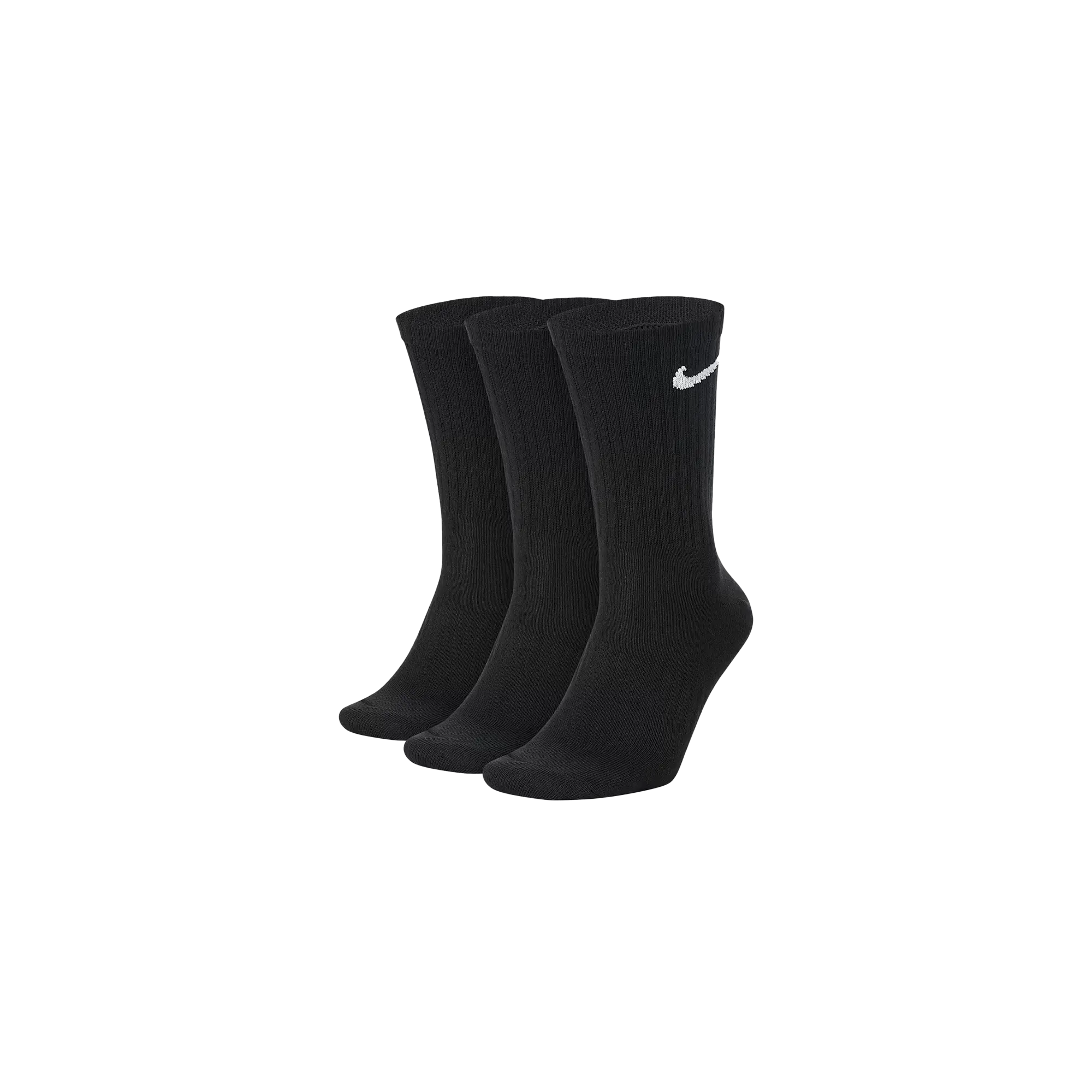 Everyday Lightweight Training Crew Socks (3 Pairs) "Black / White" SX7676 010