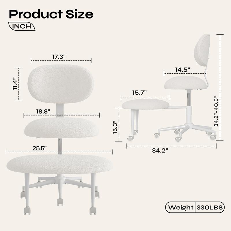 Pinmoco Egg-Shape Ergonomic Cross-Legged Swivel Chair - Adjustable Height, Back Support, Versatile for Home & Office Use, 360-Degree Swivel, Memory Foam Cushion, 5 Durable Casters Pinmoco Egg-Shape Ergonomic Cross-Legged Swivel Chair - Adjustable Height, Back Support, Versatile for Home & Office Use, 360-Degree Swivel, Memory Foam Cushion, 5 Durable Casters