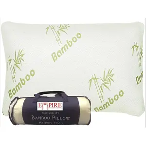 Bamboo Pillow with Shredded Memory Foam - Zipper Cover - Queen and King