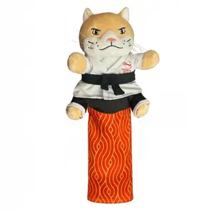 Creative Karate Cat Doll, Wrestling Style Cat Plush Toy with Protective Arm Sleeves, Soft Stuffed Animal Birthday Gift