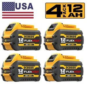 DW12Ah Replacement for Dewalt20V60V Max Battery 2-4-6-8 Pack,Compatiblewith DCB606 DCB609DCB612Compatible with DeWalt 20V60VCordless Power Tools