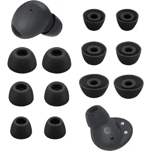 Ear Tips for  Galaxy Buds 2 Pro, 6 Pairs  Replacement Earbud Tips S/M/L, Earbuds Ear Tips Buds Set (Black)