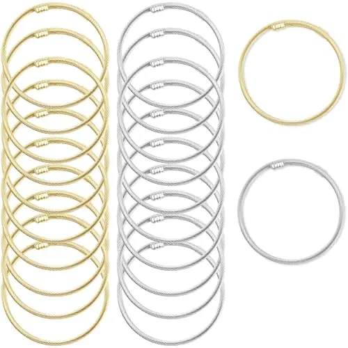 20PCS Mixed Color Elastic Charm Bracelet