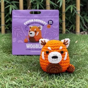The Woobles Extra Squeezy Beginner Crochet Kit | Soli the Red Panda