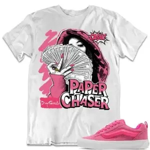 Vans Skool Pink dropSkizzle Men's Paper Chaser Tee ping T-Shirt