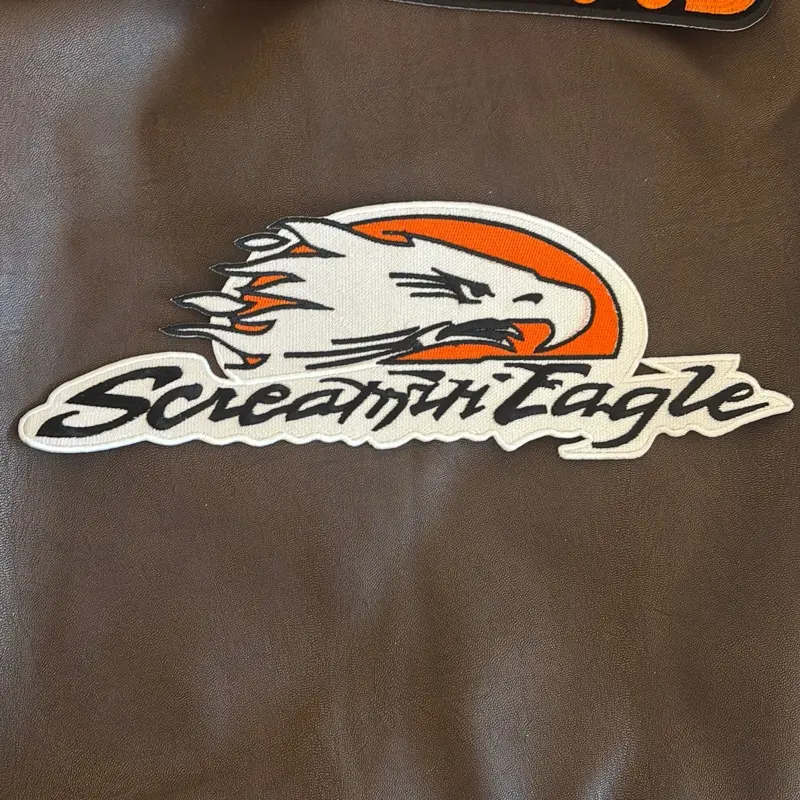 BIKER Eagle 12x4 inch PATCH IRON ON SEW ON