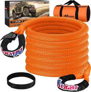 Nilight Heavy-Duty Kinetic Recovery Rope, 33000 LBS, 1in x 30ft Offroad Snatch Strap Car Accessories Vehicle Recovery Kit for UTV, SUV, Truck