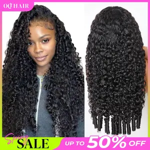 OQ HAIR Full Burmese Curly 13x6 Lace Frontal Glueless Wigs 220% Density Water Wave Virgin Human Hair Wigs Pre Plucked Natural Hairline #TikTokShopBlackFriday