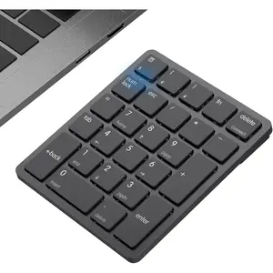 Number Pad  Numeric Keypad Numpad 26  Portable Mini Financial Accounting Rechargeable Numeric Pad for Windows Laptop Desktop, PC, Notebook (Black)