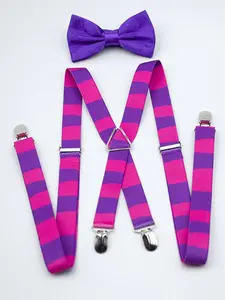 Everyday Stylish Suspender Bowtie Set for Festivals and Parties, Adult Stretch Suspenders for Customized Performance, Unique Gift for Students