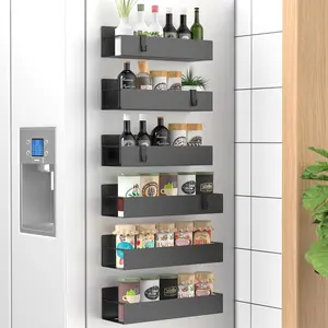 Magnetic Storage Shelf for Refrigerator - Heavy Duty No Drill, Strong Magnet Rack, Space-Saving Organizer for Spices, Coffee Maker, Washing Machine organization home