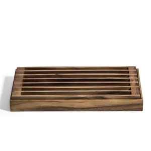 Kalmar Home 3 in 1 Bread Crumb Catcher, Tray, and Trivet - Stylish and Functional Serving and Entertaining.  Measuring 15" x 8.25"