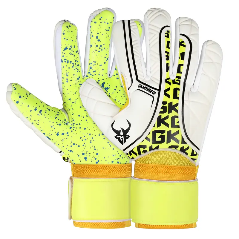 GKHMNEW Adult Football Goalkeeper Gloves - High-Grade Latex Composite Leather Goalkeeper Equipment with Anti-Slip Surface, Durable Abrasion Resistance, Comfort for Training & Matches, High Performance, Innovative Technology