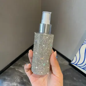 Luxurious Rhinestone Makeup Bottle, Handmade Bling Water Bottle, Press Spray Bottle, Travel Home Beauty Tool, Perfect Gift