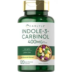Carlyle Indole-3-Carbinol (I3C) 400mg | 120 Capsules | Advanced Formula with Broccoli Extract | Non-GMO, Gluten Free