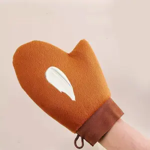 1pc Flocked Body Lotion & Sunscreen Application Glove, Soft Skin‑Friendly Care & Tanning Glove, Massage & Facial SPA Glove, Quick‑Apply Lazy Massage Glove, Body Care Tool