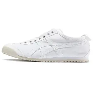 Onitsuka Tiger MEXICO 66 Slip-On Fabric Synthetic Leather Outdoor Sports Durable Breathable Low-Top Casual Shoes Unisex White
