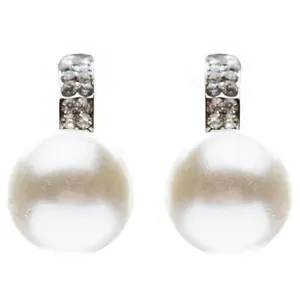 Bridal Wedding Jewelry Pearl Rhinestone Linear Ivory