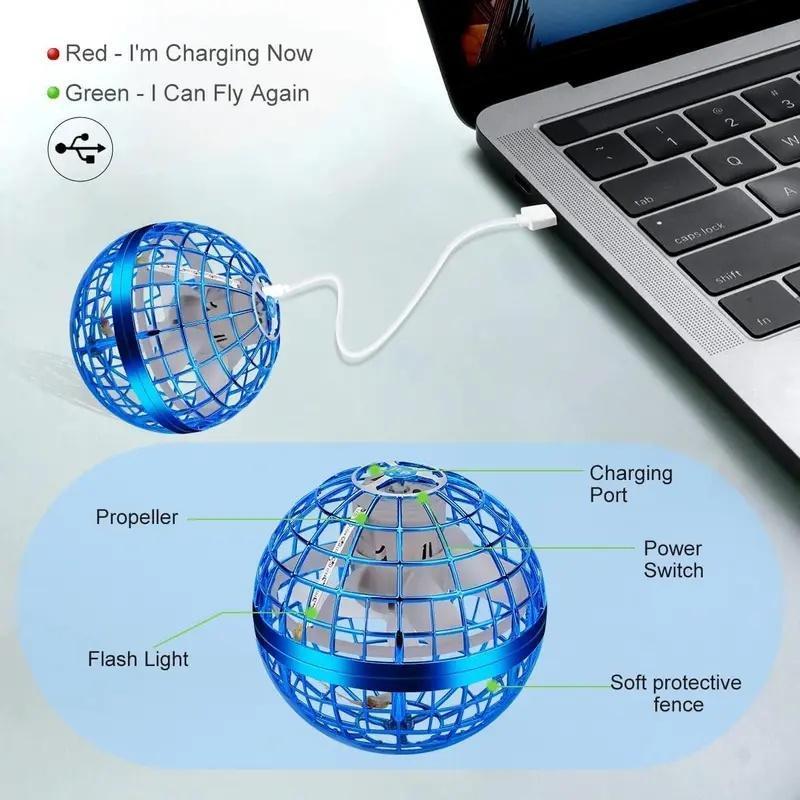 New Year Gift  Levitating Flying Ball with Lights for Parties and Celebrations Magic Touch Visual Effect