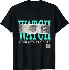 100% Cotton Light Teal Aqua Say Less Watch Your Own Pocket Teal Aqua T-Shirt