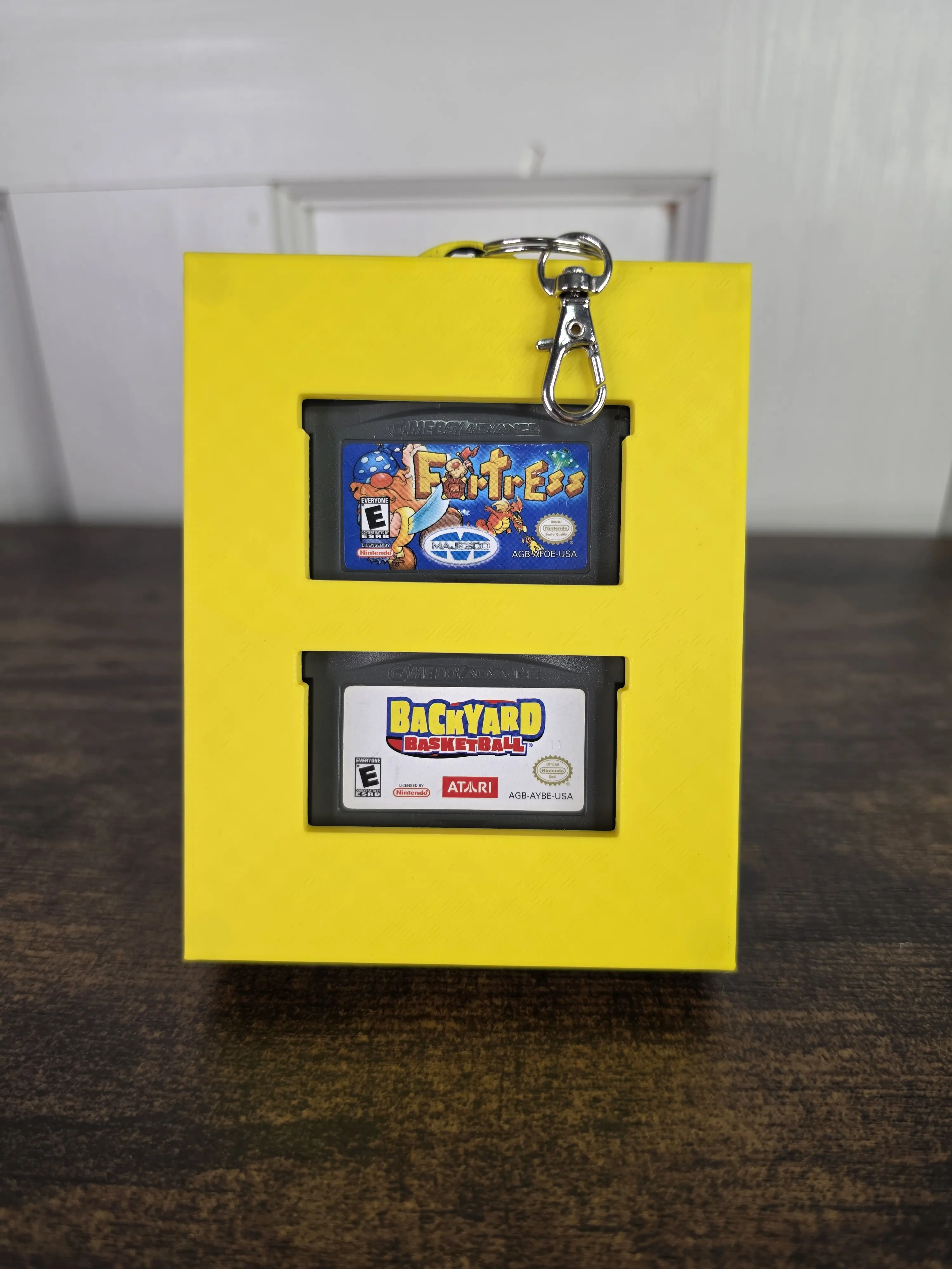 Magnetic Game Boy Advance Game Stand with Removable Kickstand, Keychain Hook and Color Faceplate, GBA Cartridge Display