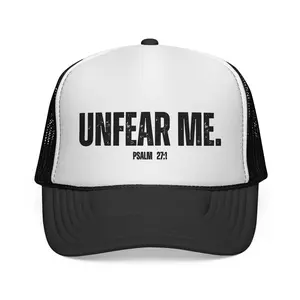 UnFear Me Trucker Hat | Faith-Based Christian Cap, Inspirational Streetwear Hat, Bold Statement Adjustable Snapback