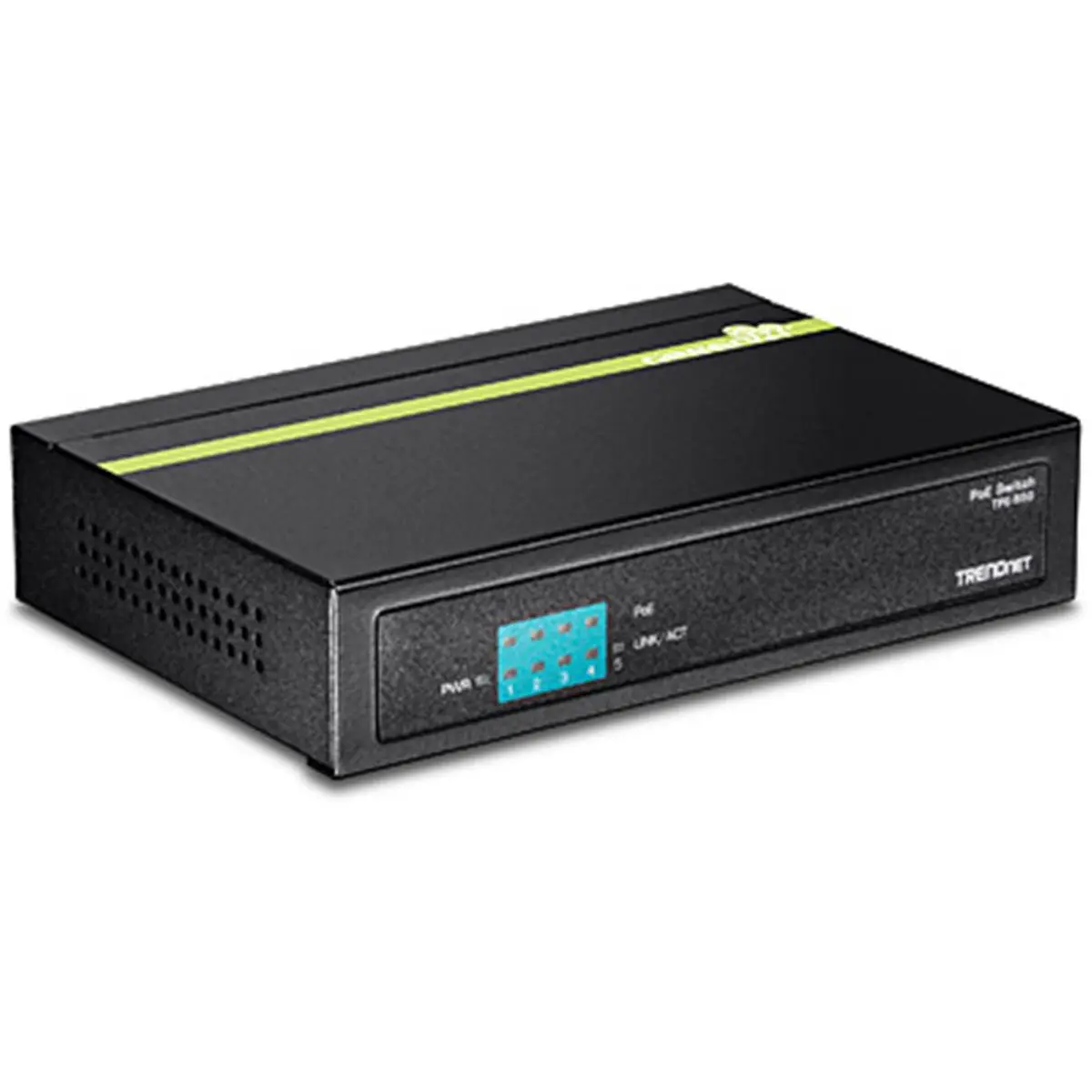TRENDnet TPE-S50 5-Port 10/100 Mbps PoE Switch, 1 Gbps Switching Capacity, 1 x 10/100 Mbps Port, 31 W Total Power Budget, Plug-and-Play Installation, Sturdy Metal Construction