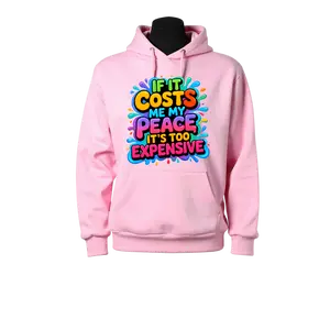 If It Costs My Peace DTF Print Polyester Apparel Customization