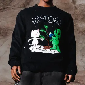 Alien / Nerm Christmas Light Up Knit Sweater (Black)