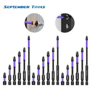 6pcs-18pcs Magnetic Batch Head PH2 Cross Screwdriver Set Impacts Drill Bit Screw Alloy Steel Non-slip Cross Screwdriver Electric Drill Heavy Duty Power Tools Hardware