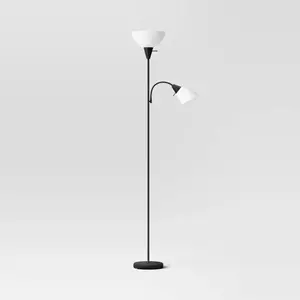 Torchiere with Task Light Floor Lamp - Comes with a 5ft cord for Easy Installation task light