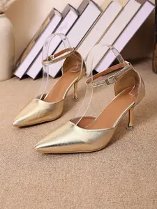 Women's High Heel Party Shoes, Sexy Pointed Toe Hollow Out Sandals, Artificial Leather Rubber Sole, All Seasons, Plain Design, Elegant, Fashion
