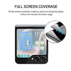 For Samsung Galaxy Z Flip 5 - External Small Screen Full Glue Full Cover Tempered Glass Screen Protectors