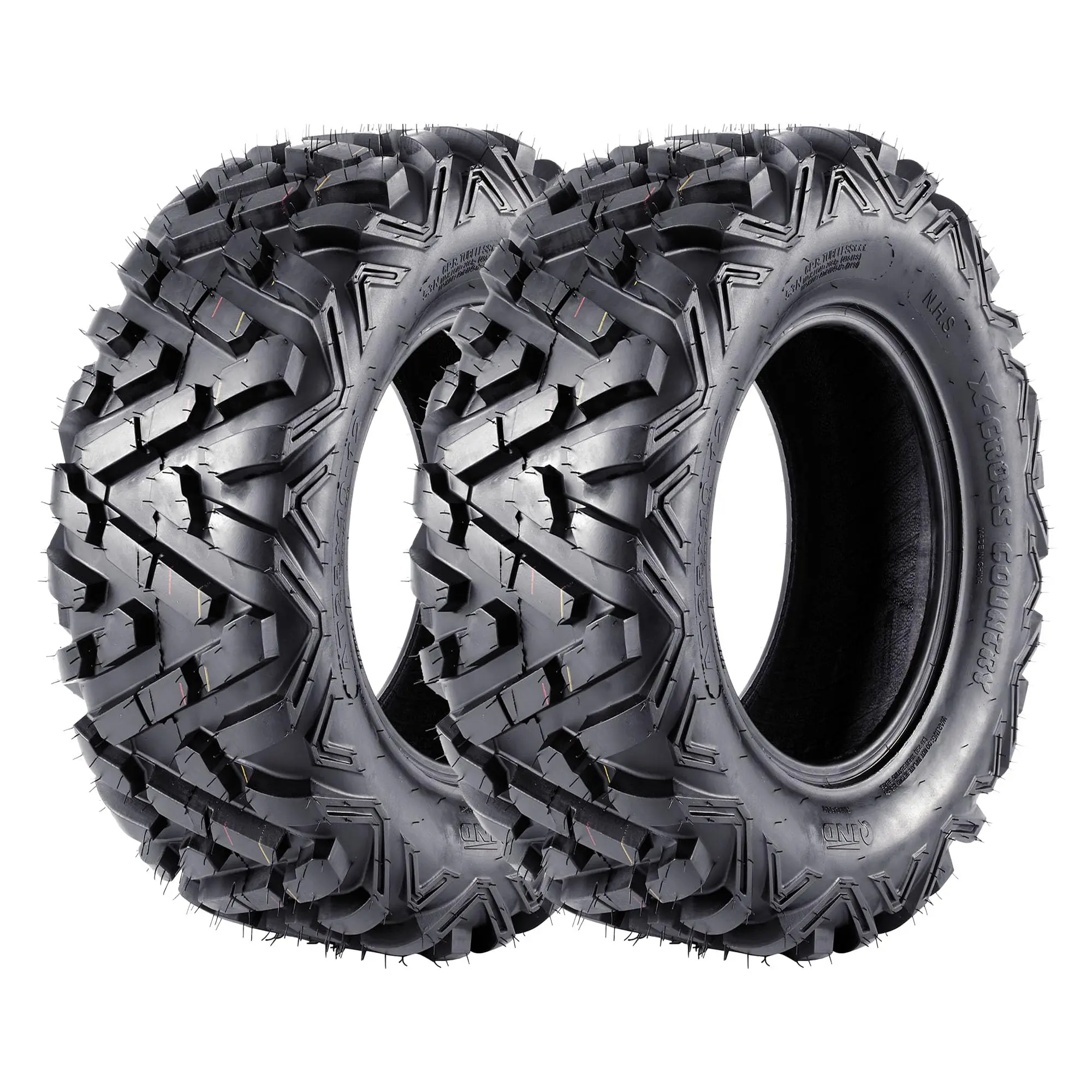Heavy Duty ATV Tubeless Off-Road Tires Set of 2 – All-Terrain, Durable for Mud, Trail, Sand – Directional Grip RC Car & Truck Replacement Wheels – Available Sizes: 18x9.50-8, 22x10-10, 26x11-14, Performance, Durability