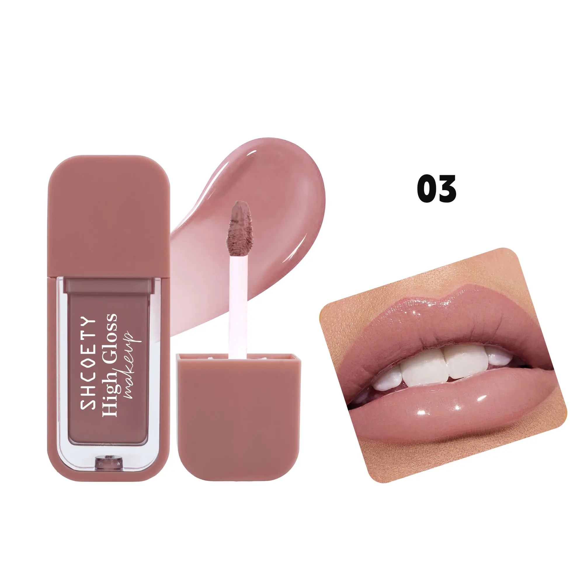 Lip Gloss + Lip Protection 2-in-1, Water Shines Glaze Formula, High-Gloss Makeup That Reveals Your Own Lip Color, Hydrating & Sheer Buildable Glass Lips Effect, Non-Sticky with Natural Plump Look, Everyday & Travel Essential for TikTok Beauty Lovers