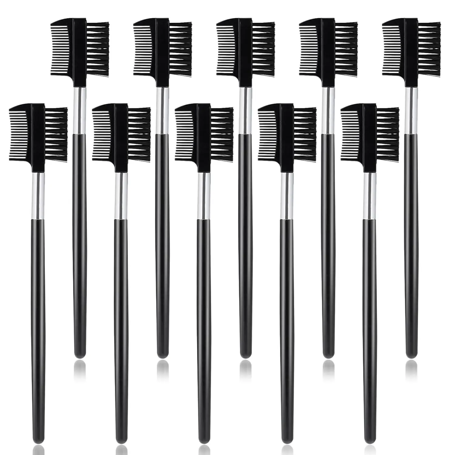 10Pcs Eyebrow Brush Comb, Eyelash Makeup Brush, Eye Brow Eyelash Brush Comb, Makeup Tool for Eyelashes Extension, Lash Seperating Combs, Eye Makeup Brush