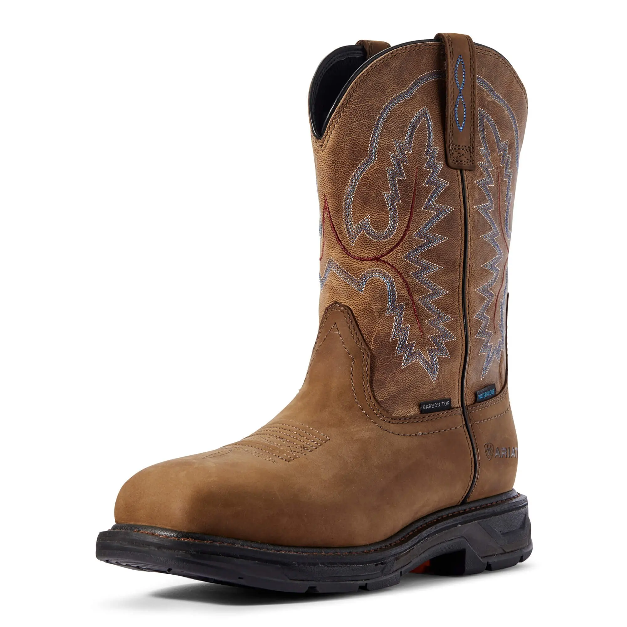 Ariat Men's WorkHog XT Waterproof Leather Pull-On Work Boot with Carbon Toe and Oil & Slip-Resistant Outsole, Shoe, Footwear
